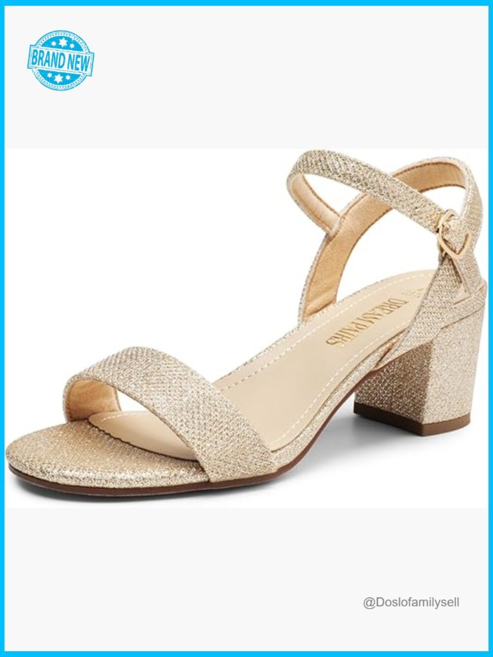 Chunky Block Heel Sandals with Ankle Strap for Work Wedding Party